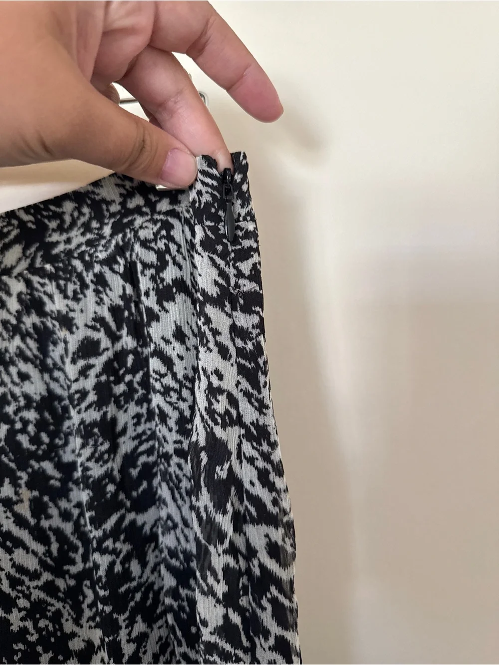 ba&sh Elliot Animal Print Midi Skirt - Black/White Size S
